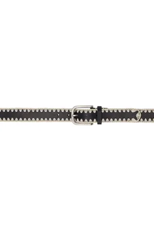 CMMN SWDN & Beige Crochet Leather Belt