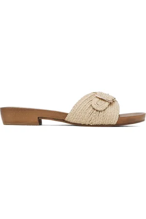 GABRIELA HEARST Beige Clover Slide Sandals
