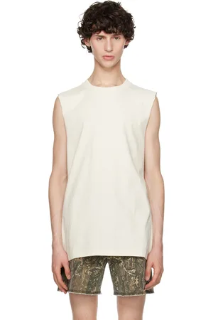 JOHN ELLIOTT Off-White Cut-Off Campus Tank Top