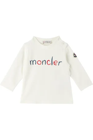 Moncler Baby White Logo Long Sleeve T-shirt