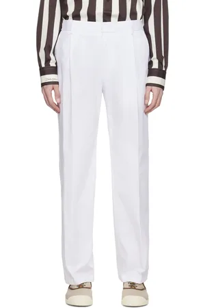 Dolce & Gabbana White Gabardine Trousers