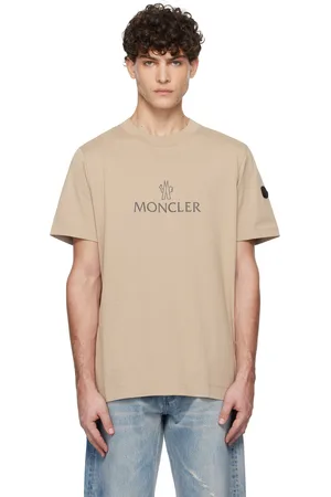 Moncler Beige Logo Cotton T-shirt