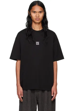 HUGO BOSS Black Logo-Bonded T-shirt