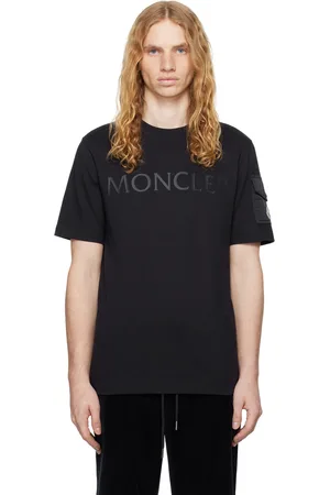 Moncler Navy Laminated Logo T-shirt