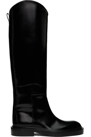 Jil Sander Black Knee Tall Boots