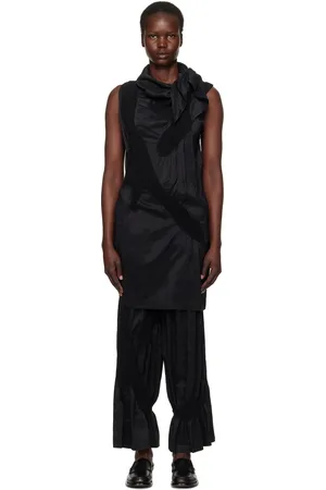 Issey Miyake Black Vigor Muted Minidress