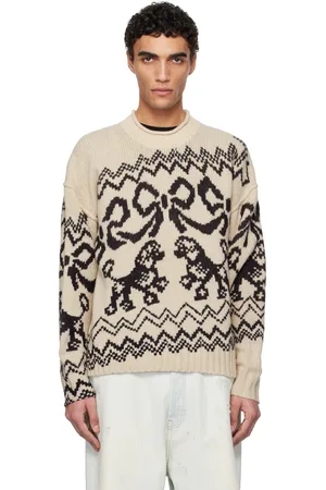 Acne Studios Off-White & Black Animation Sweater