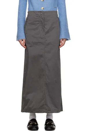 Holzweiler Gray Mandel Track Maxi Skirt