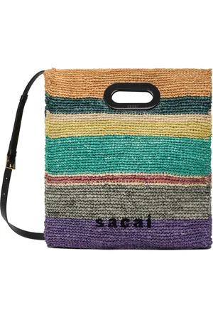 SACAI Multicolor Raffia New Shopper Medium Bag