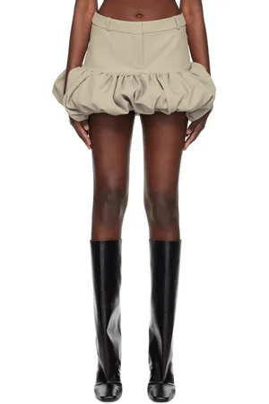 COPERNI Gathered Hem Tailored Miniskirt