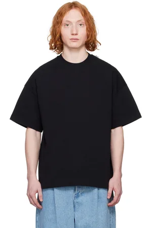 Jil Sander Black Logo Flag Shoulder T-shirt