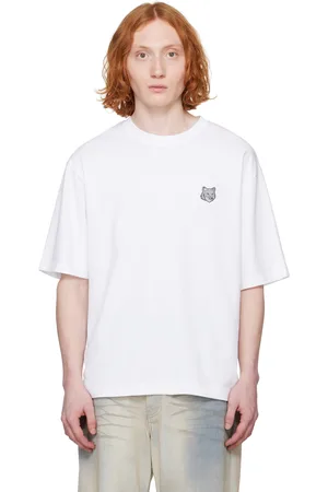 Maison Kitsuné White Bold Fox Head Patch Oversize T-shirt