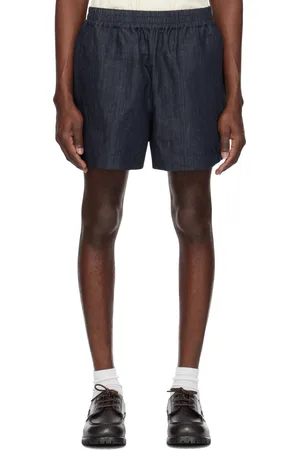 STUDIO NICHOLSON Blue Elio Shorts