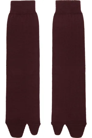 Maison Margiela Burgundy Tabi Socks