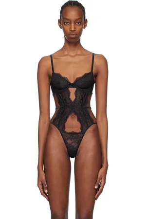 FLEUR DU MAL Black Naomi Bodysuit