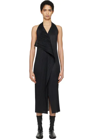 PLEATS PLEASE ISSEY MIYAKE Black Monthly Colors November Maxi Dress