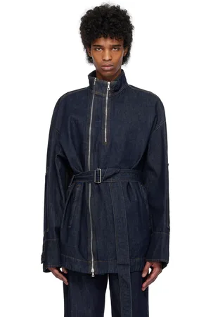 DRIES VAN NOTEN Navy Zip Denim Jacket