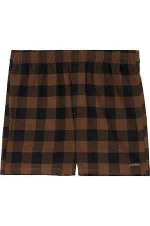 SKIMS Brown & Black Flannel Sleep Short Boxers