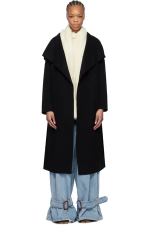 Mackage Black Mai-CN Double-Face Wool Wrap Coat