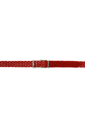 Bottega Veneta Red Macramé Belt