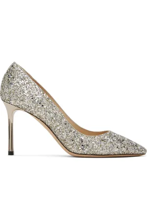 Jimmy Choo Silver Romy 85 Heels