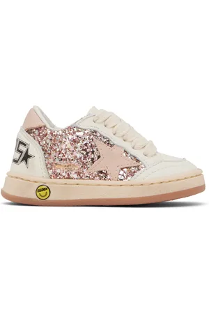 Golden Goose Baby White & Pink Ball Star New Sneakers