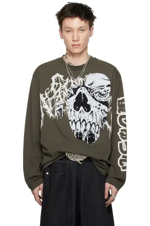 LU’U DAN Gray Long Sleeve T-shirt