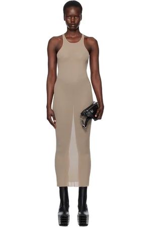 Rick Owens Taupe Hollywood Tank Maxi Dress