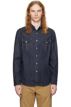 Ralph Lauren Blue Slim Fit Western Denim Shirt