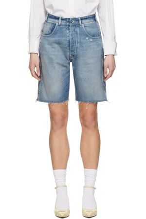 Maison Margiela Blue Faded Denim Shorts