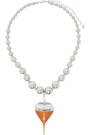 OTTOLINGER Silver & Orange Otto Heart Necklace