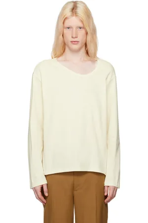 Séfr Off-White Uneven Long Sleeve T-Shirt