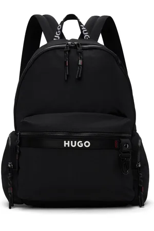 HUGO BOSS Black Multi-Pocket Contrast Logo Backpack