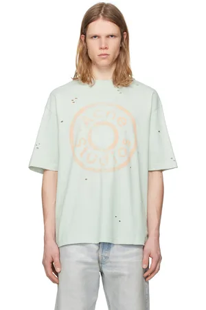 Acne Studios Blue Relaxed Fit Logo T-shirt