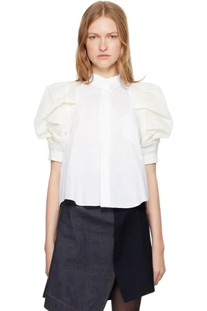 SACAI Off-White Puff Sleeve Shirt