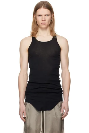 Rick Owens Black Hollywood Basic Rib Tank Top
