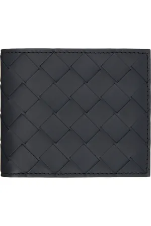 Bottega Veneta Gray Intrecciato Bi-Fold Wallet