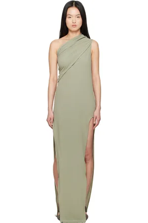 Rick Owens Green Hollywood Athena Arrowhead Maxi Dress