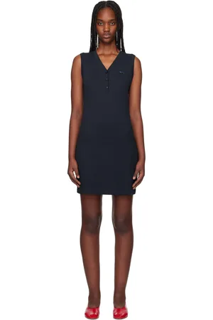 Maison Kitsuné Blue Baby Fox Patch Ribbed Minidress