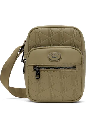 Lacoste Beige Monogram Small Crossbody Bag