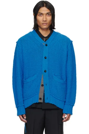 SACAI Blue Loose Thread Cardigan