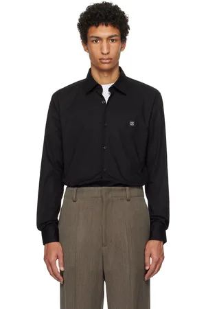 HUGO BOSS Black Slim-Fit Stacked Logo Shirt