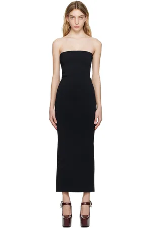 Bottega Veneta Black Compact Maxi Dress