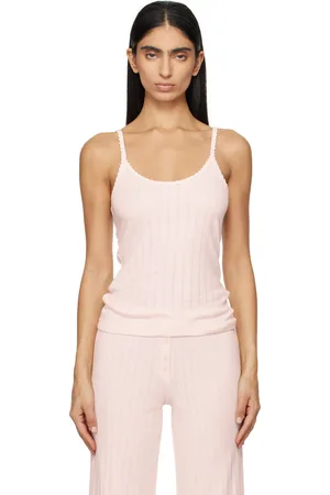 Leset Pink Pointelle Tank Top