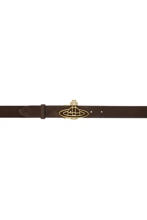 Vivienne Westwood Brown Thin Line Orb Belt
