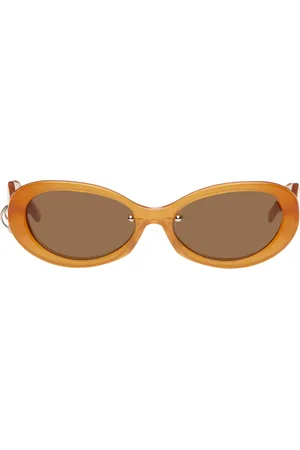 Justine Clenquet SSENSE Exclusive Orange Drew Sunglasses