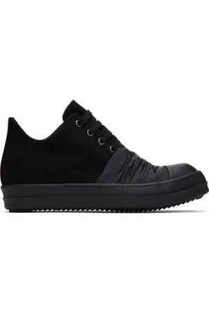 Rick Owens Black Hollywood Hustler Low Sneaks Sneakers