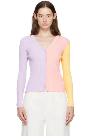 Staud Purple & Pink Cargo Cardigan