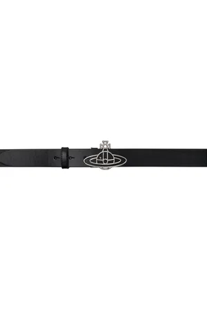 Vivienne Westwood Black Thin Line Orb Belt