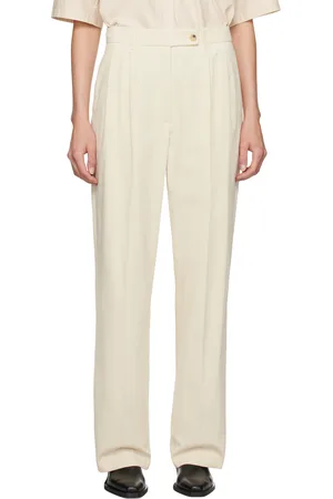 LE 17 SEPTEMBRE Off-White Pleated Trousers
